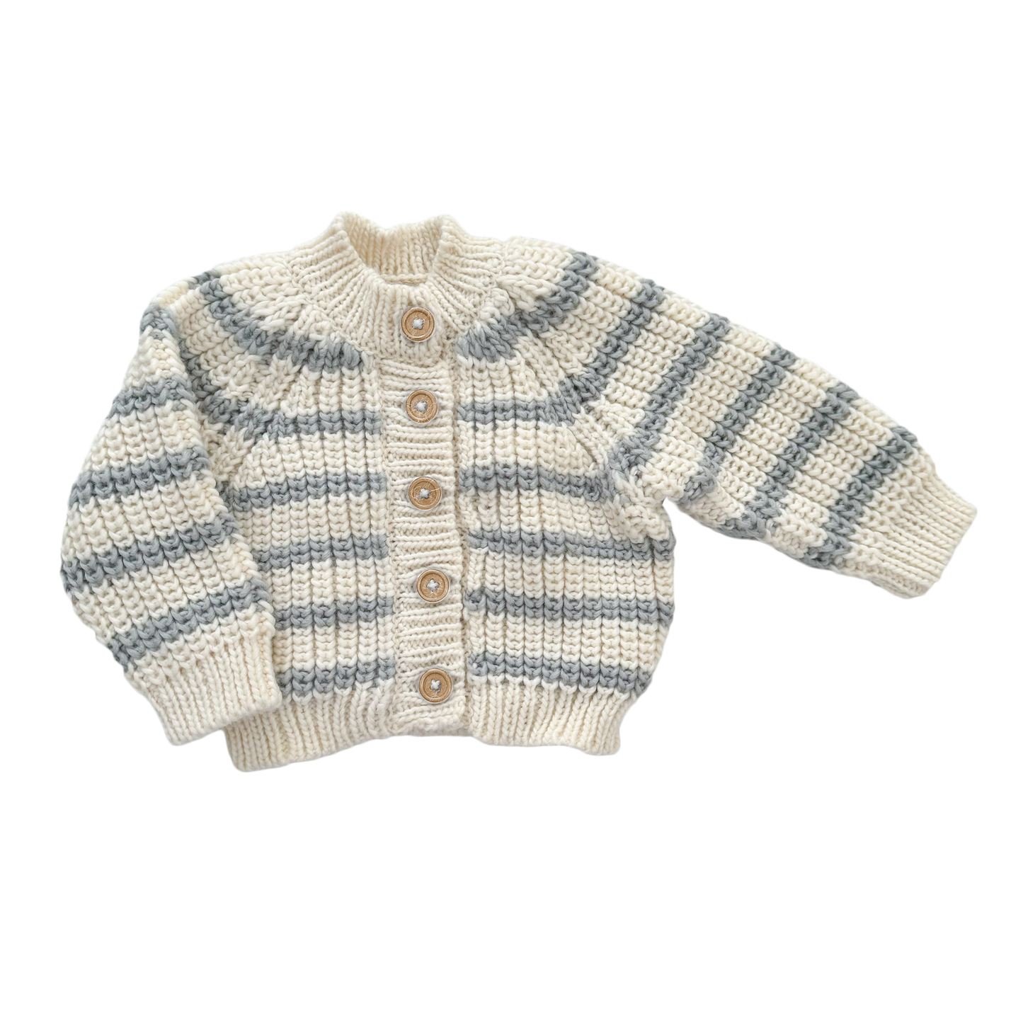 Rib Knit Stripe Cardigan, Bowie -blueberry hill