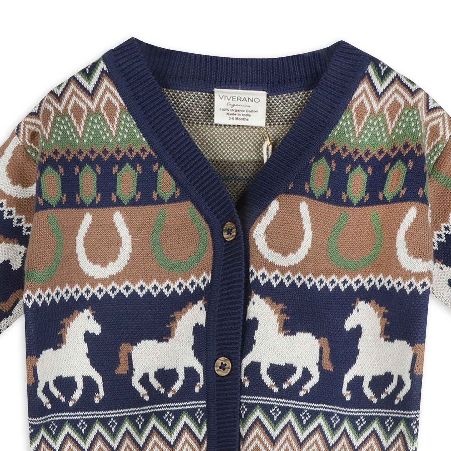 Romeo Western Jacquard Knit  Cardigan (Organic Cotton): Viverano