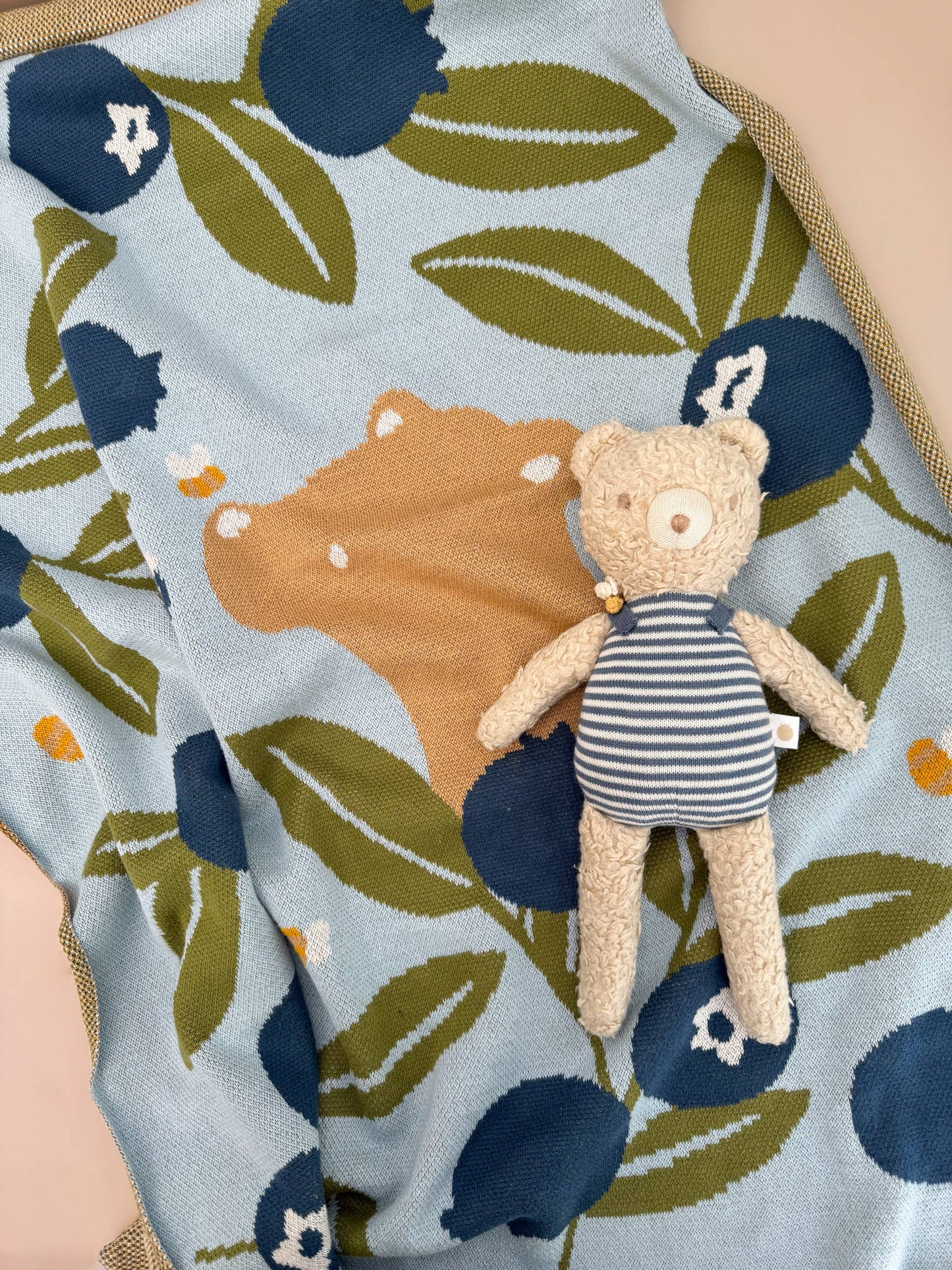 Henry Bear Beekeeper Plushie- Blueberry Hill