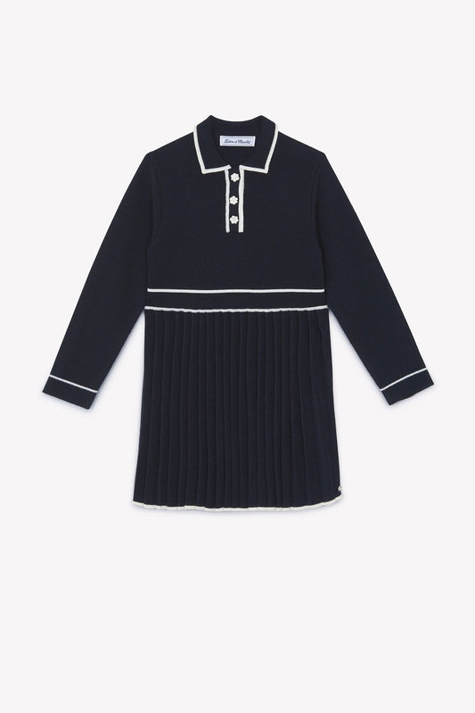 Knit Pleated Dress-Tartine et Chocolat FW25