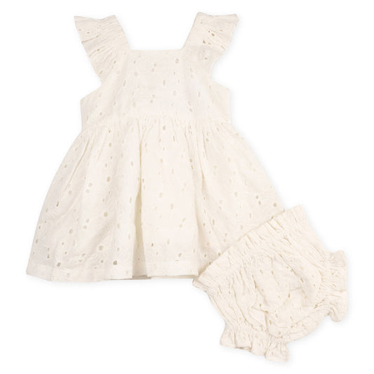 Eyelet  Dress & Bloomer (Organic): Viverano