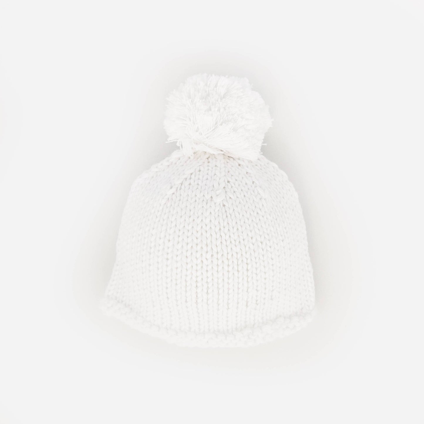 White Pom Pom Beanie Hat: Huggalugs