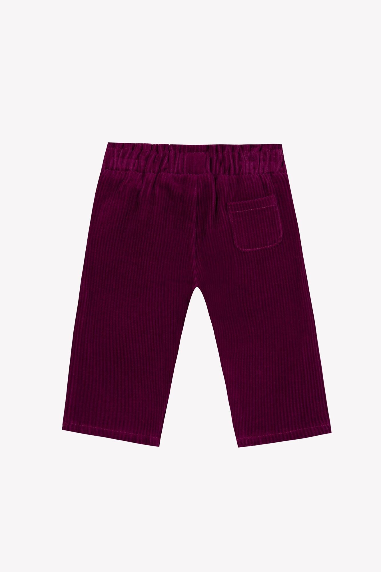 Plum Cord Bow Pant - Tartine et Chocolat FW25