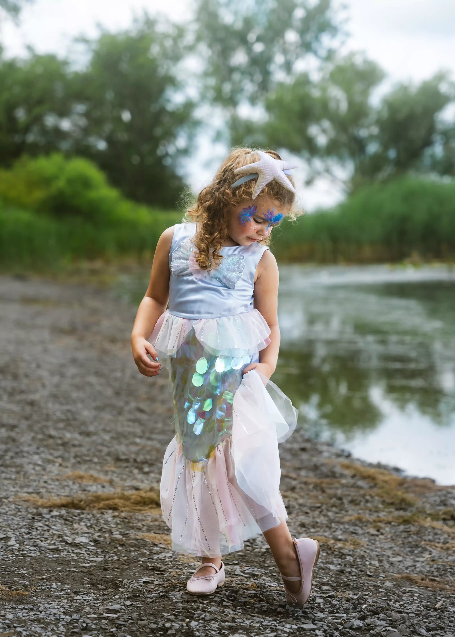 Mermaid Dress & Starfish Headband - Coco Village