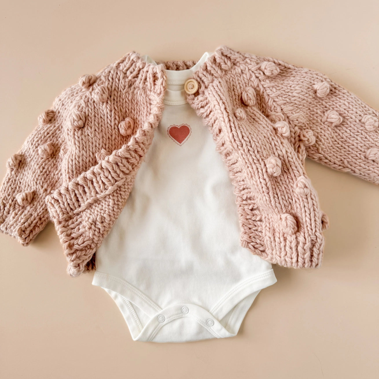 Pink Heart Onesie Bodysuit- Blueberry Hill