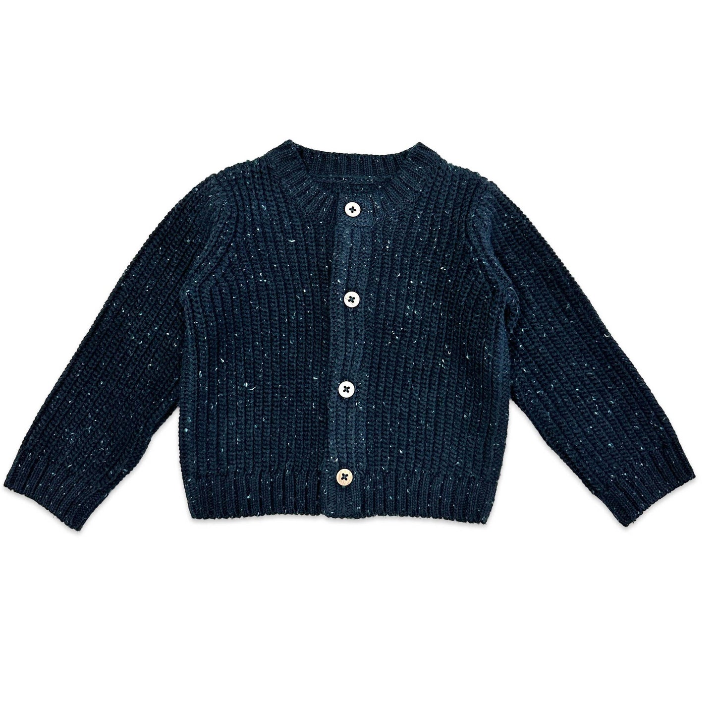 Classic Chunky Knit Button Sweater Cardigan (Organic Cotton):Viverano