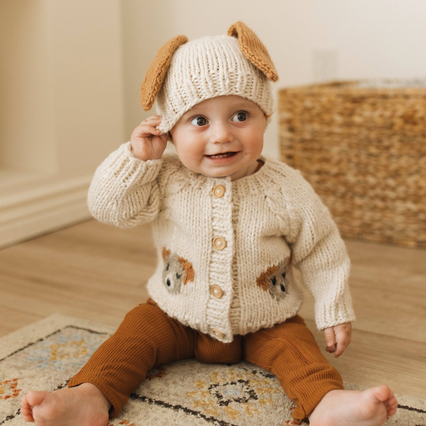 Puppy Cardigan Sweater -huggalug