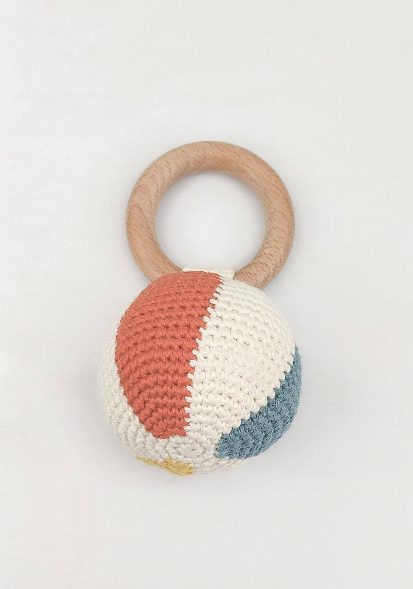 Cotton Crochet Rattle Teether Beach Ball - Blueberry Hill