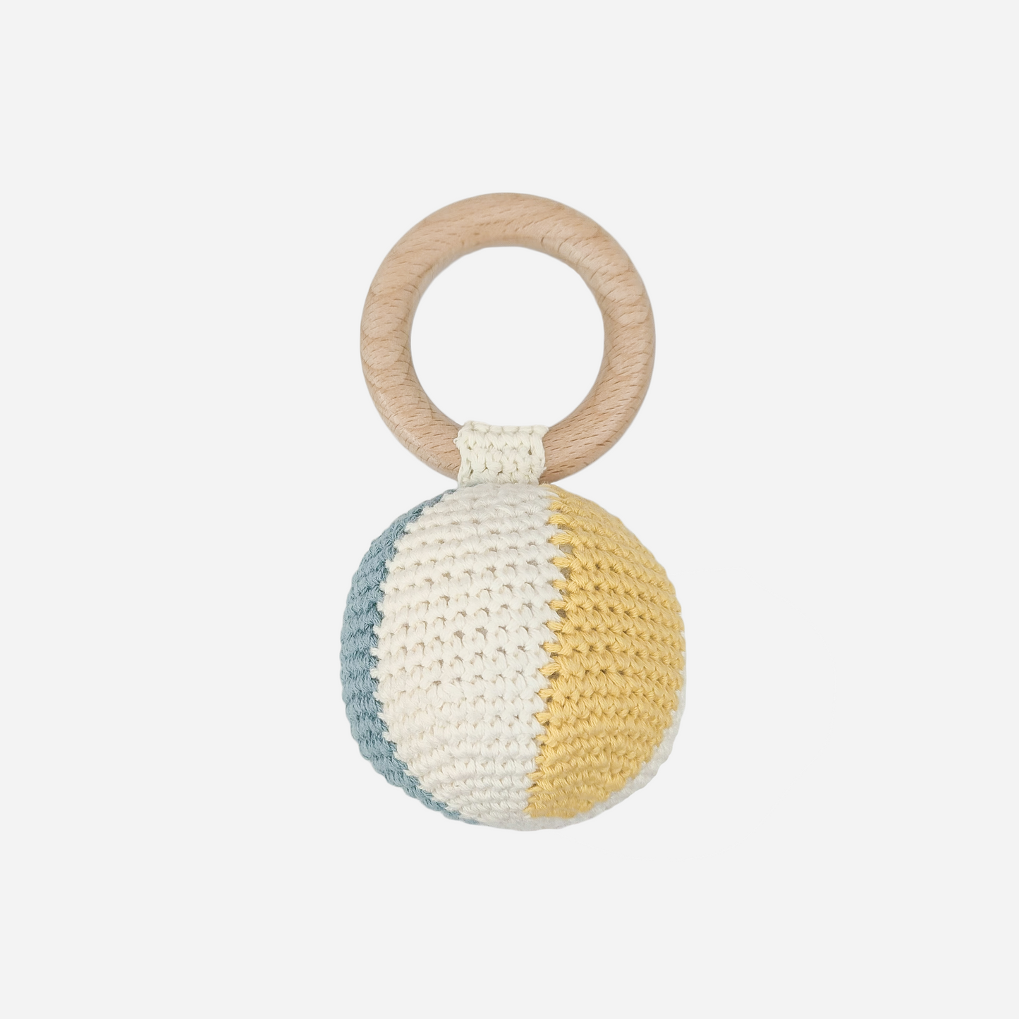 Cotton Crochet Rattle Teether Beach Ball - Blueberry Hill