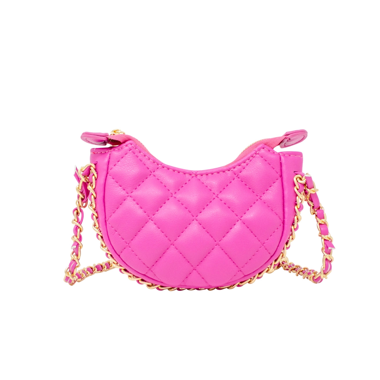 Girls Tiny Quilted Chain Wrapped Hobo Bag - Zomi Gems