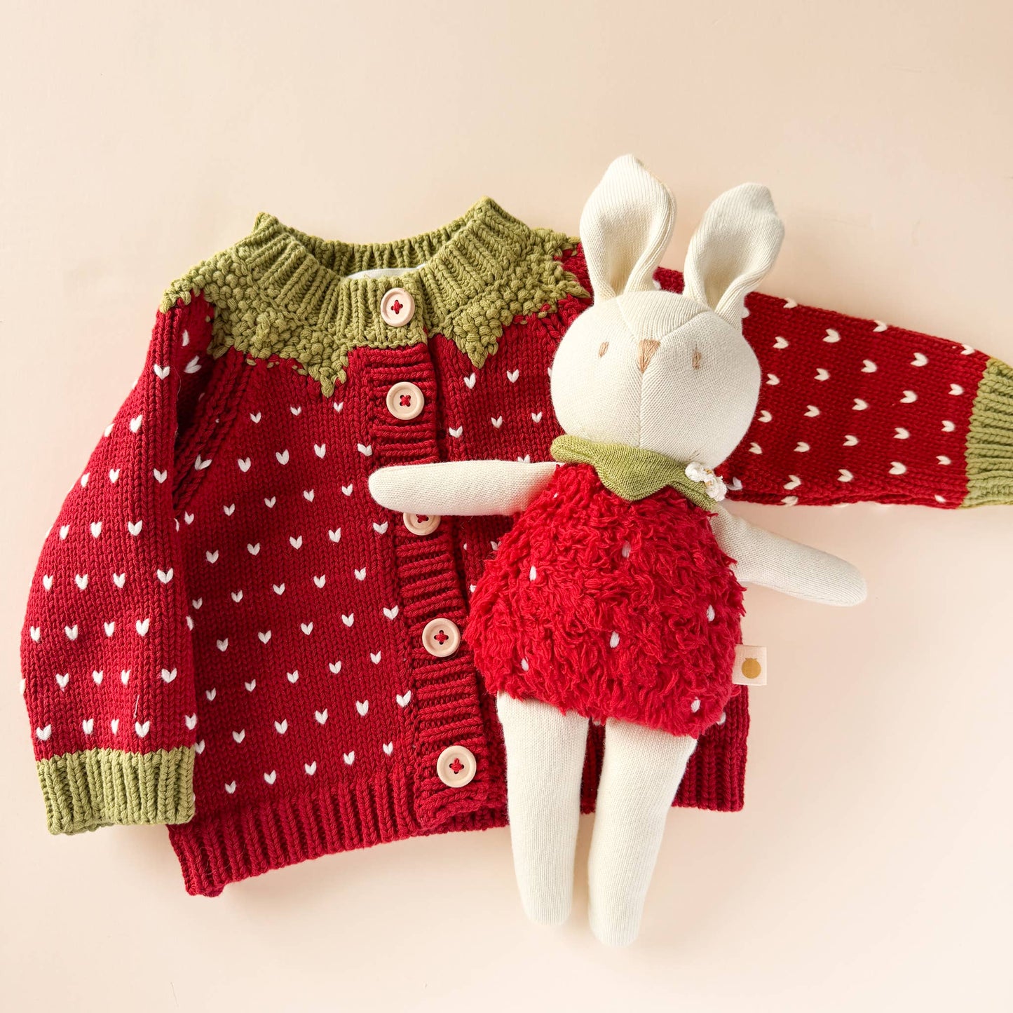 Cotton Strawberry Cardigan-Blueberry Hill