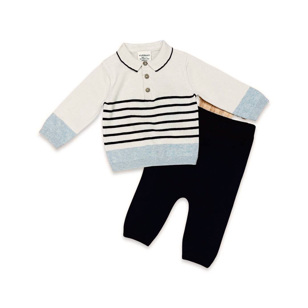 Sweater Knit Organic Baby Legging Pants: Viverano