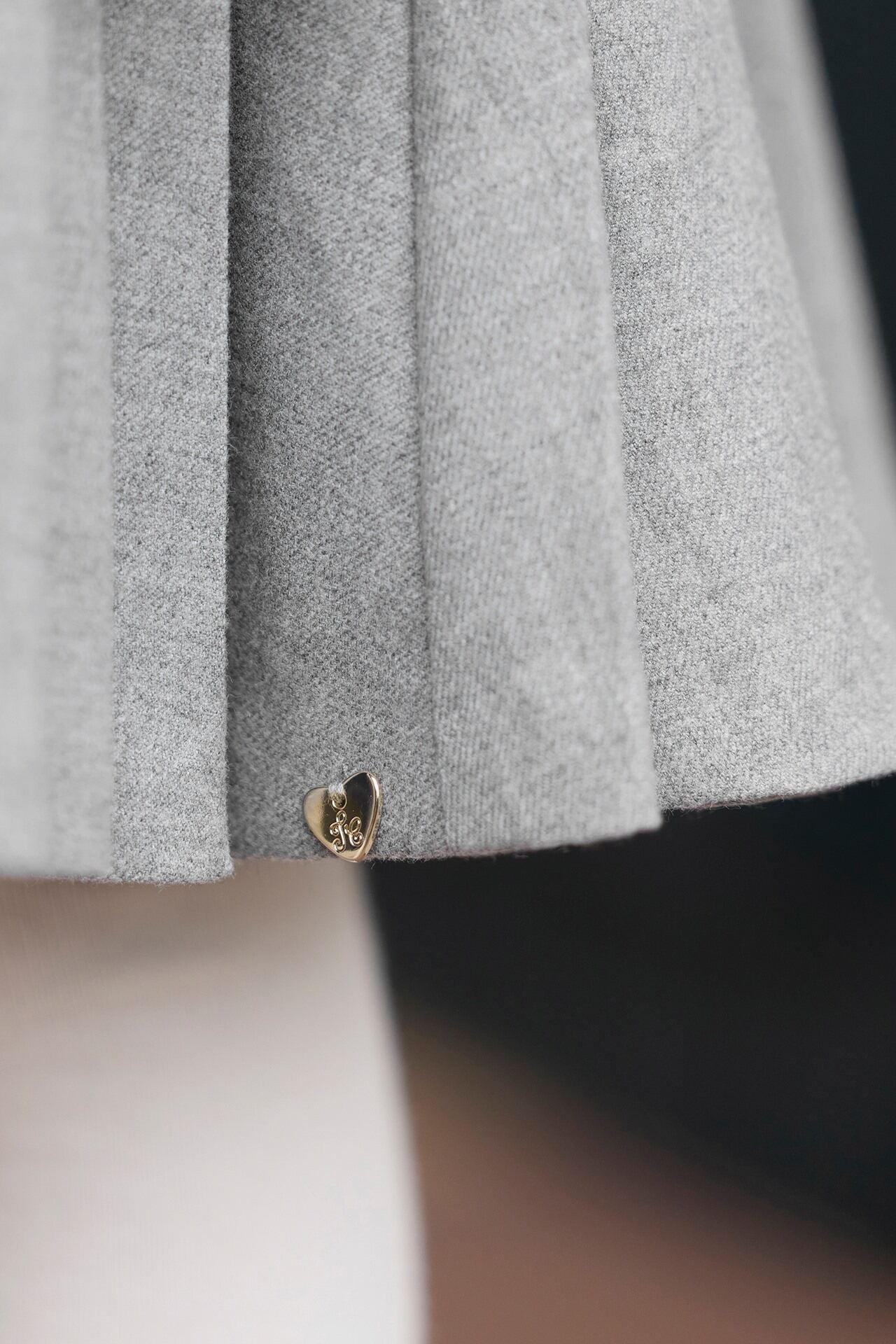 Grey Pleated Dress-Tartine et Chocolat FW25