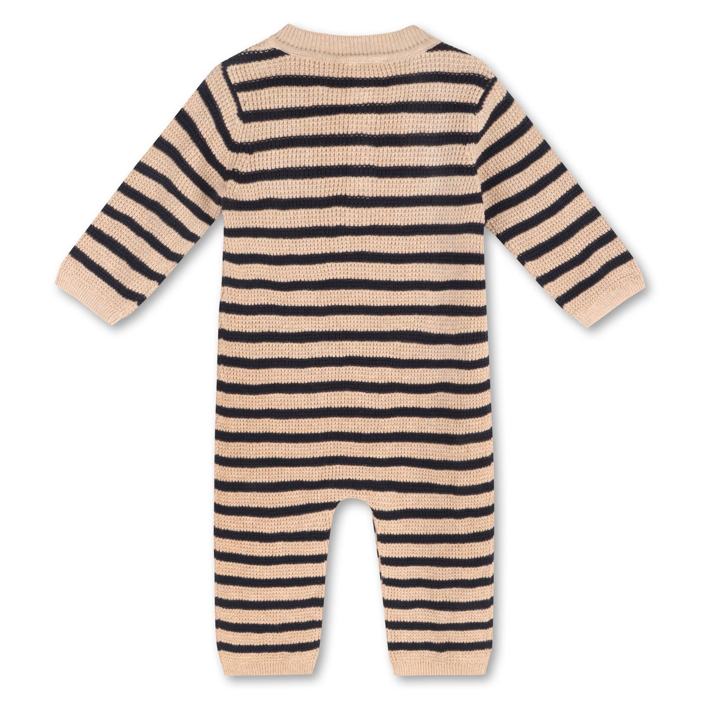 Navy Stripe Chunky Sweater Knit Baby Jumpsuit (Organic): Viverano