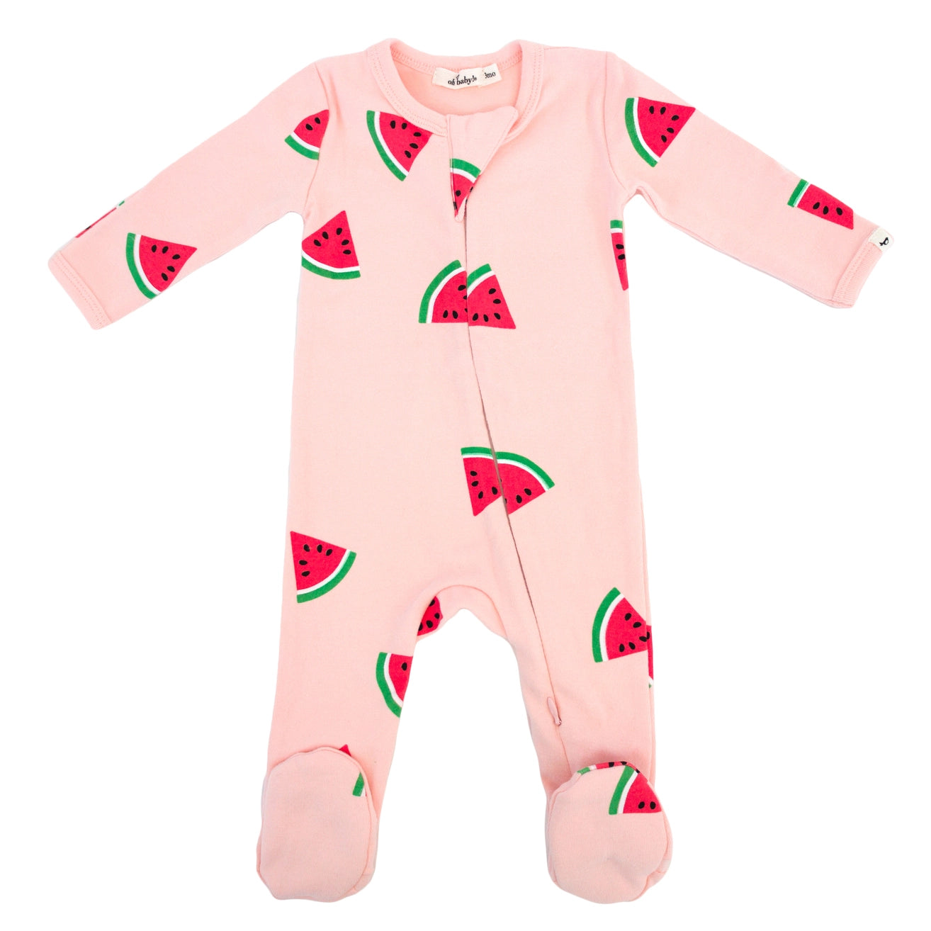 Watermelon Zipper Footie - Oh Baby!