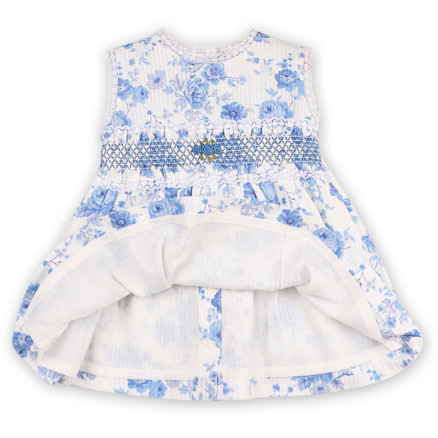 Ellison Rose Floral Smocked Baby Dress + Bloomer (Organic): Viverano