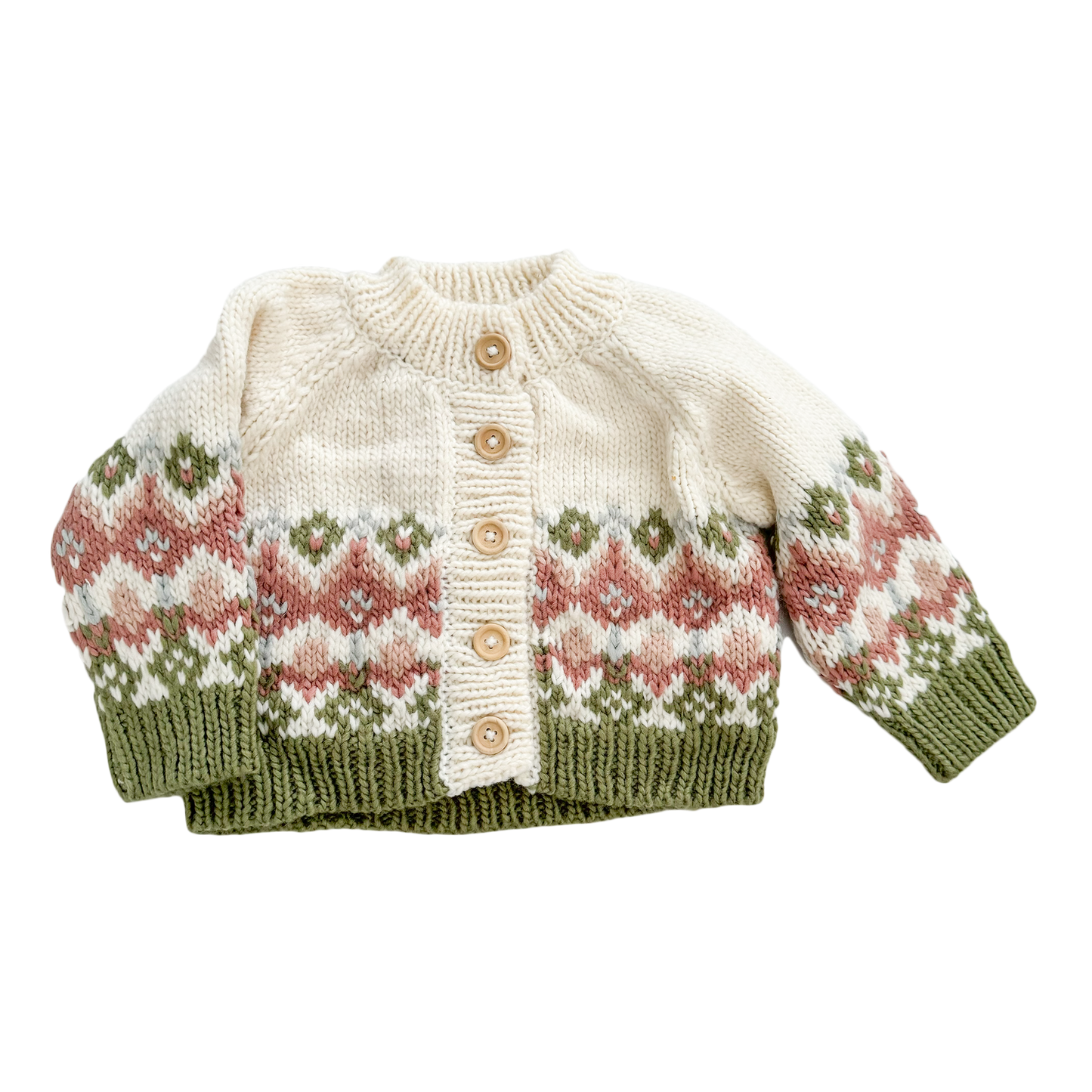 Fairisle Knit Cardigan, Pastel |-Blueberry Hill