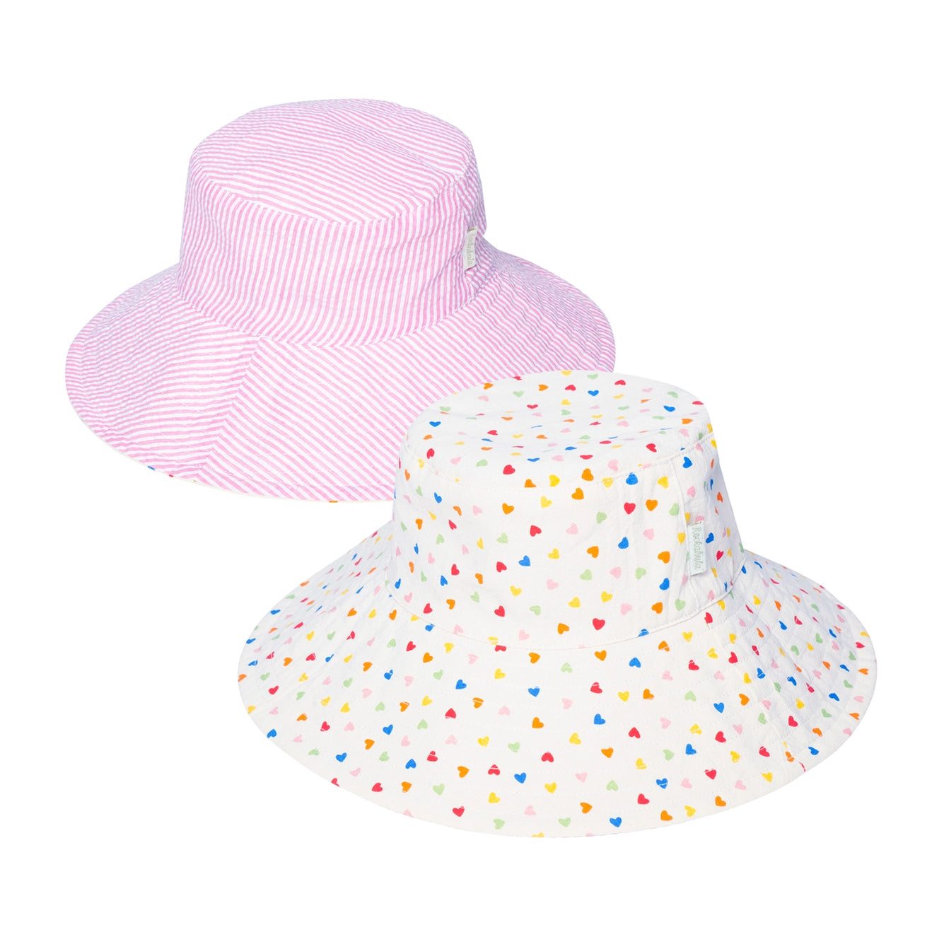 Rainbow Hearts Reversible Sun Hat - Rockahula