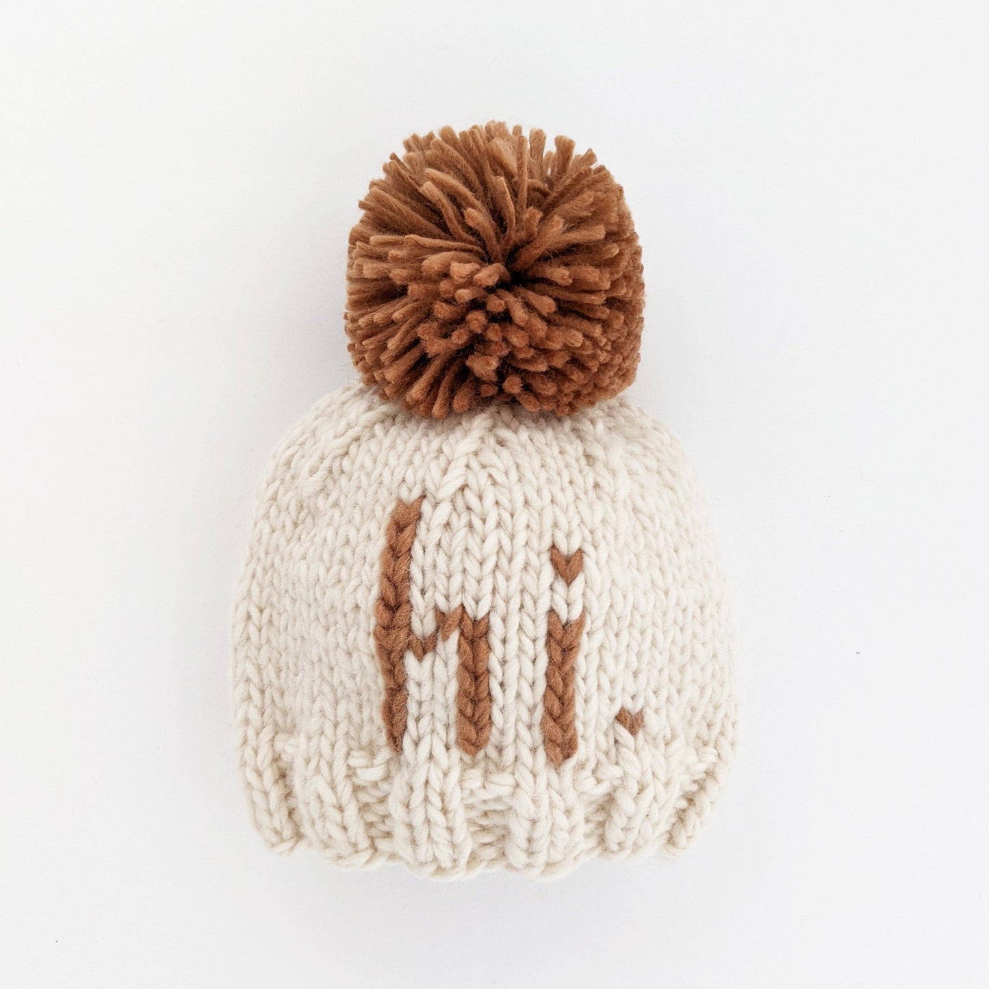 Hi.  Hand Knit Beanie Hat -huggalugs