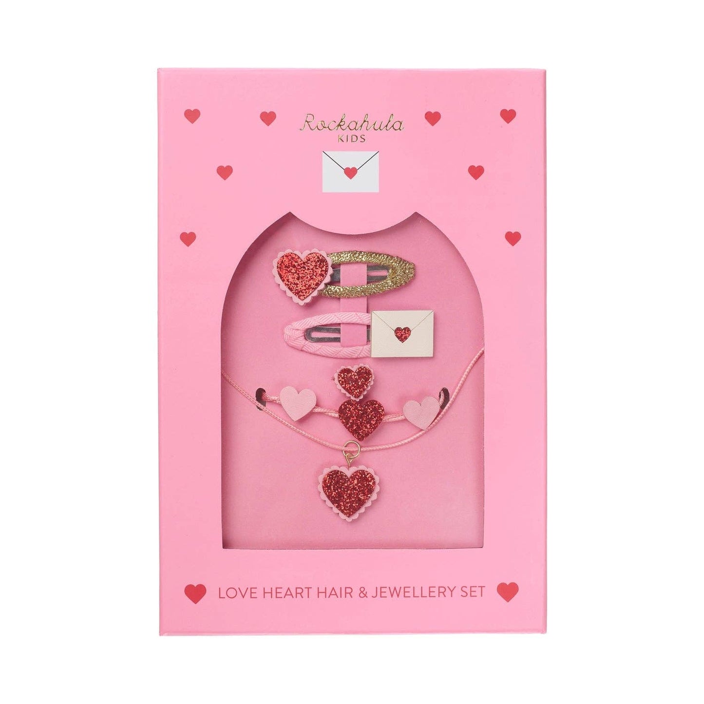 Love Hearts Hair and Jewellery Set
