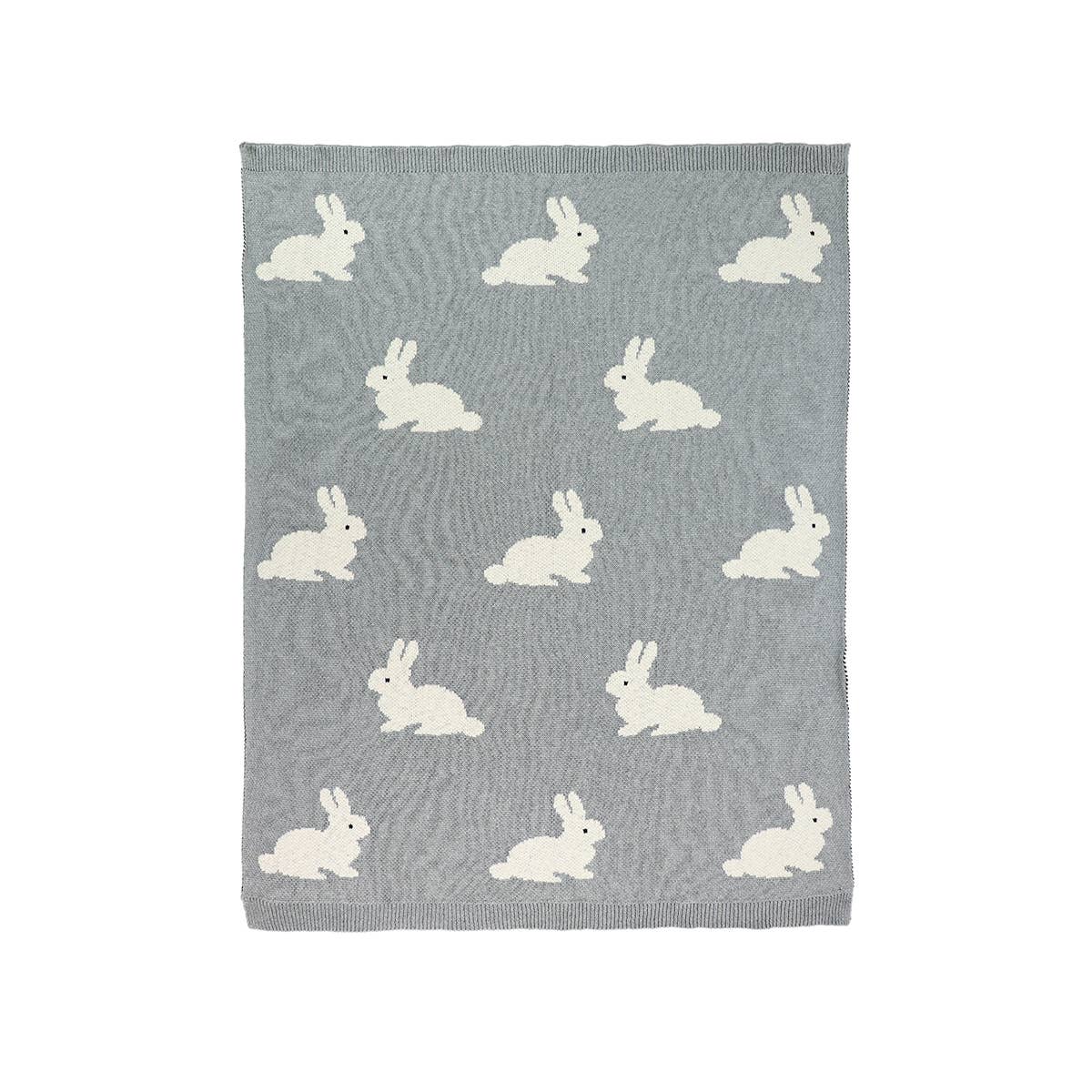Bunny - Organic Jacquard Knit Baby Blanket -Viverano