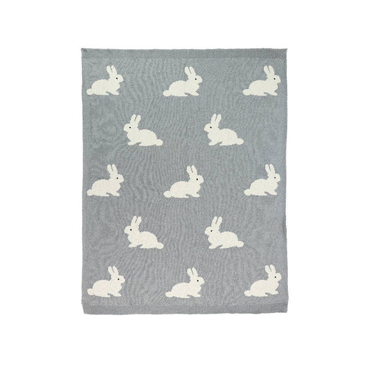 Bunny - Organic Jacquard Knit Baby Blanket -Viverano