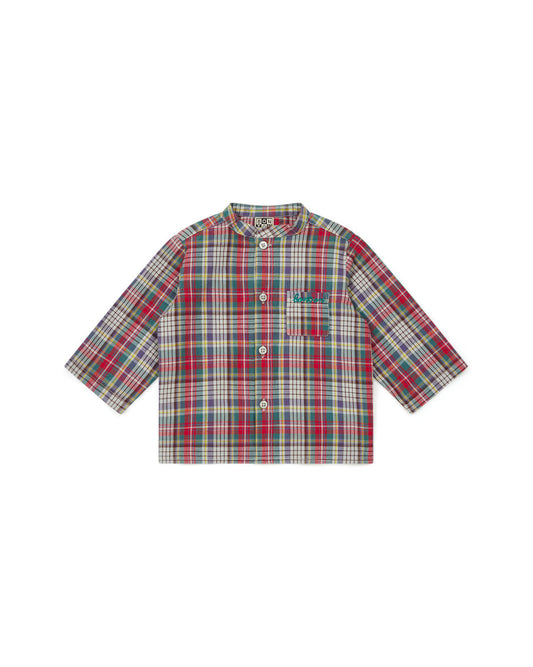 Red and Green Plaid Button Down - Bonton