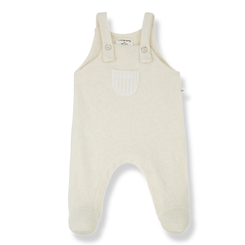 Cream Overalls w/ Front Pocket - One More in the Family FW24