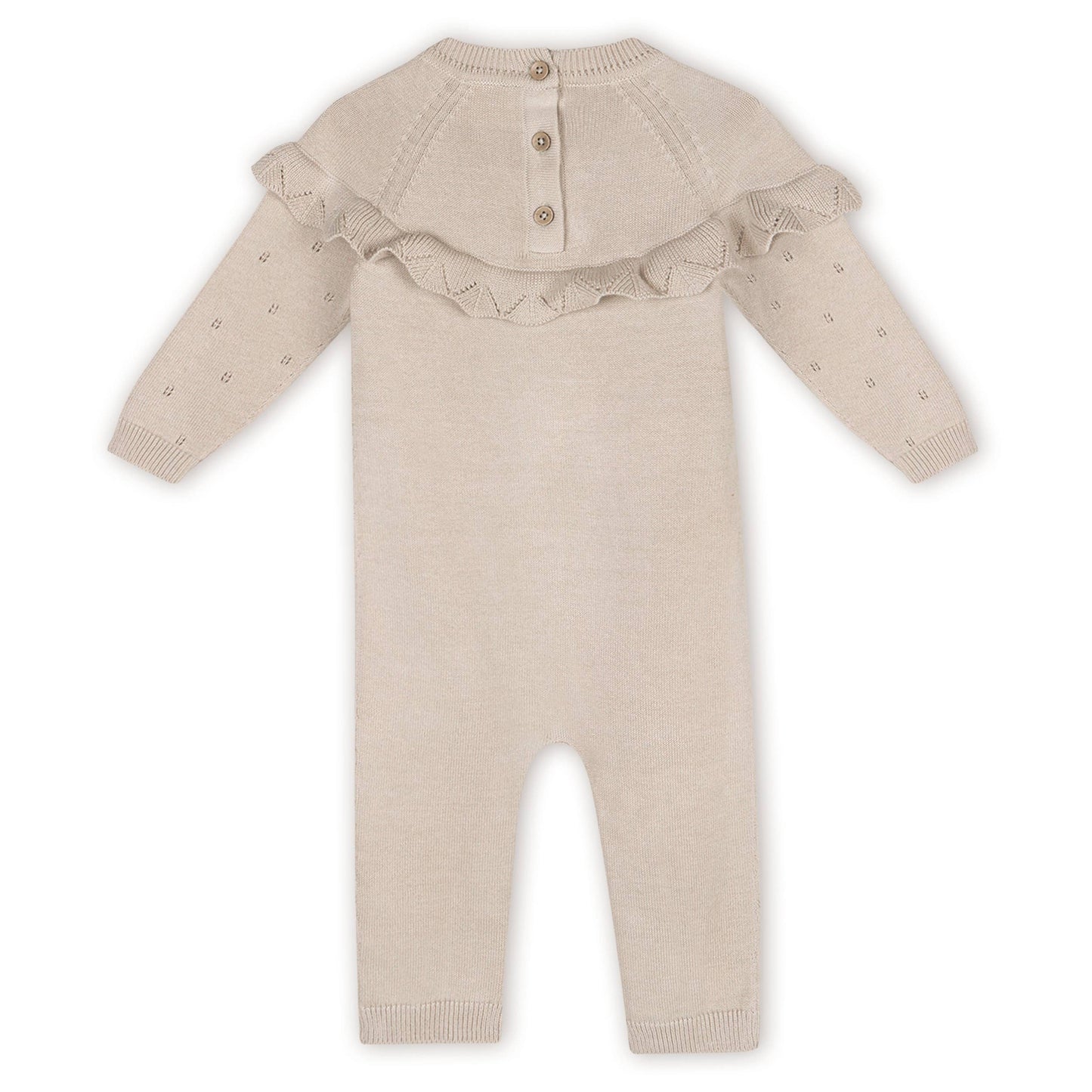 Florence Floral Embroidered Organic Pointelle Baby Jumpsuit: viverano