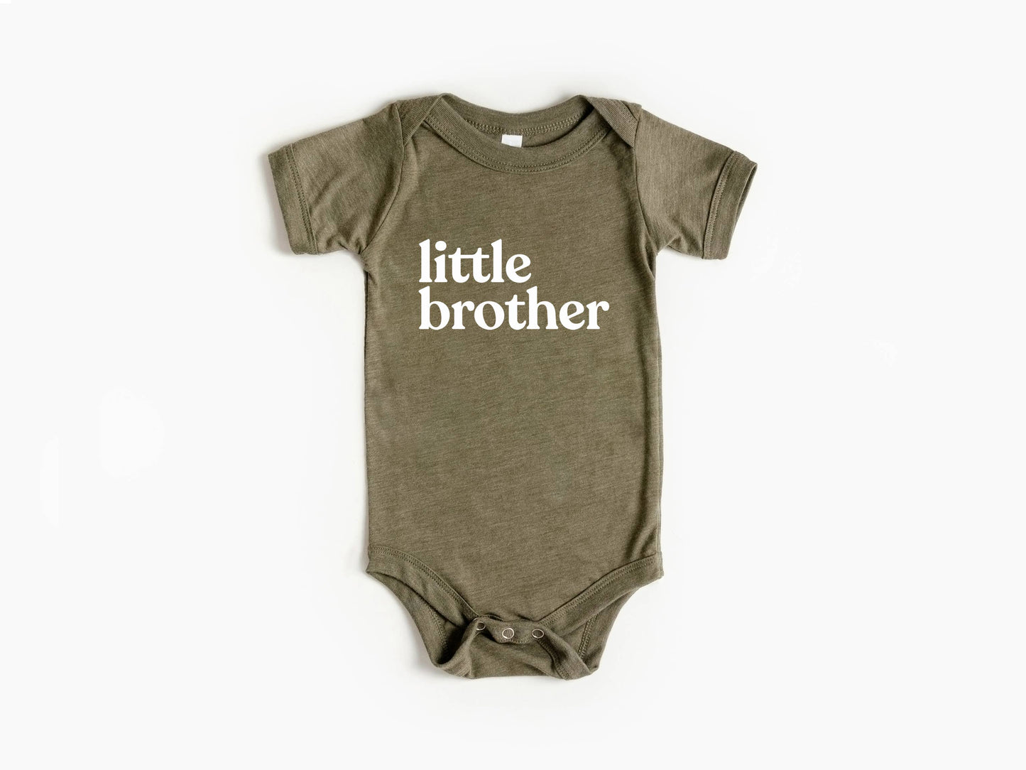 Little Brother Modern Baby Bodysuit/Olive Green