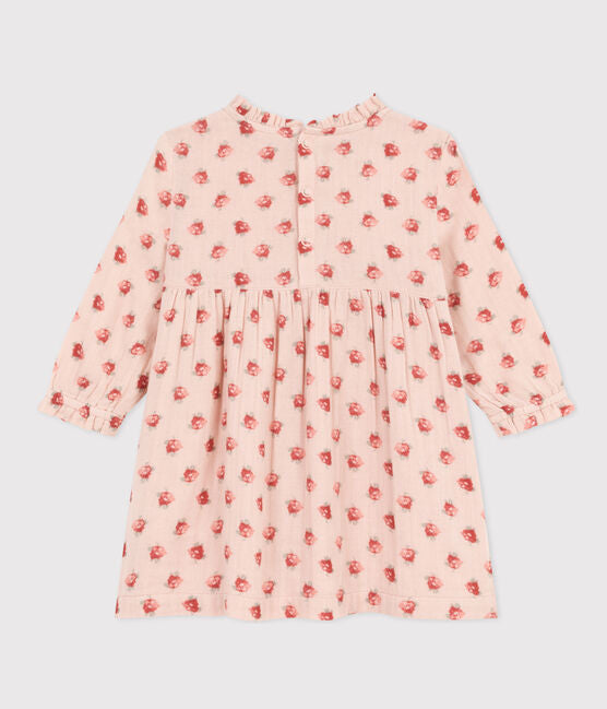 LS Floral Cotton Gauze Dress - Petit Bateau
