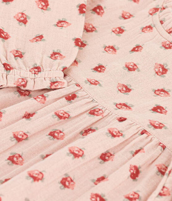 LS Floral Cotton Gauze Dress - Petit Bateau