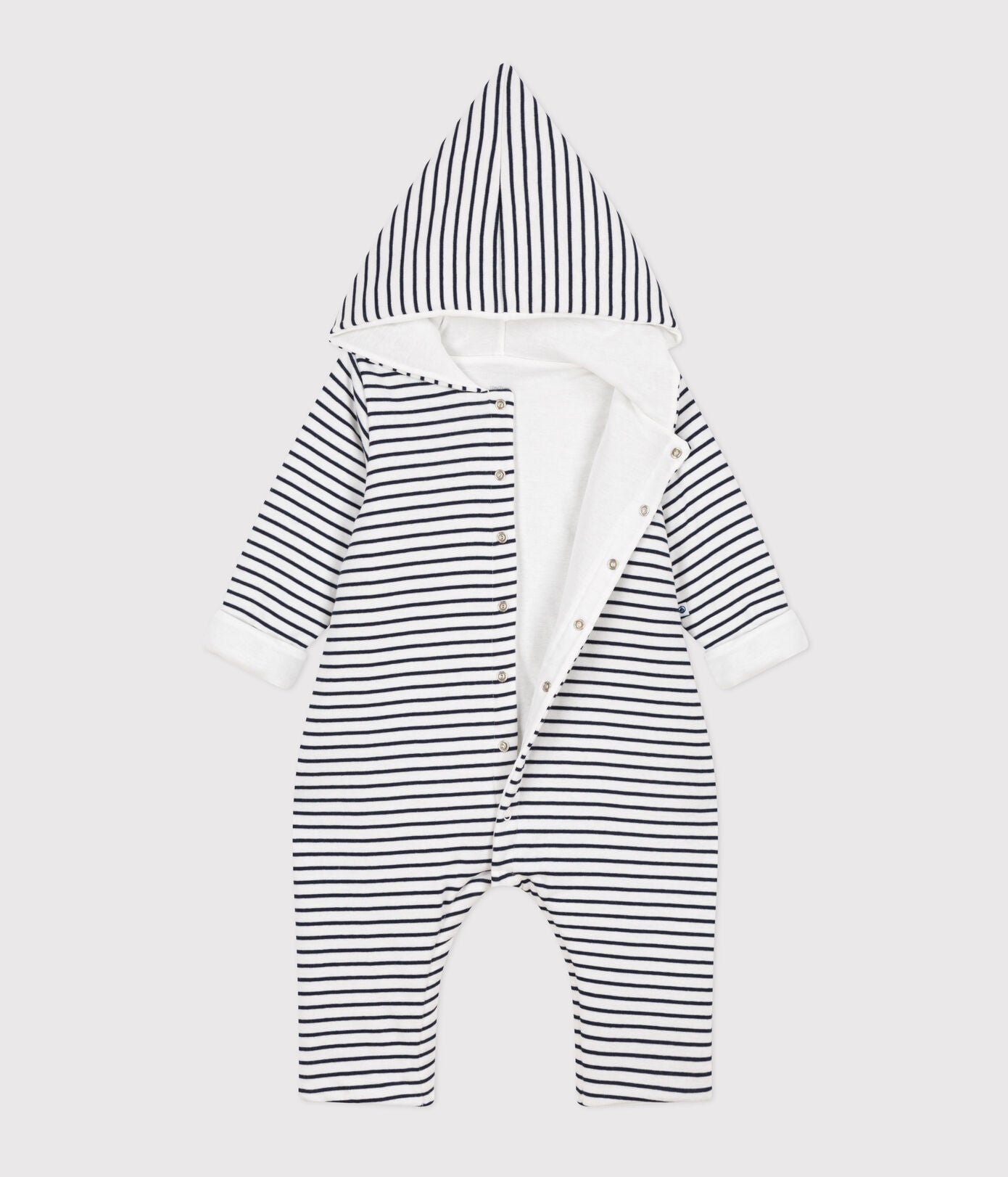 Striped Hooded Coverall - Petit Bateau SP24