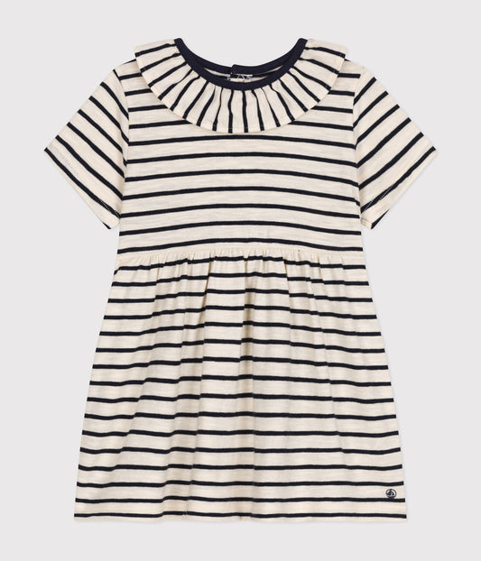 Ruffled Stripes Dress - Petit Bateau SP24