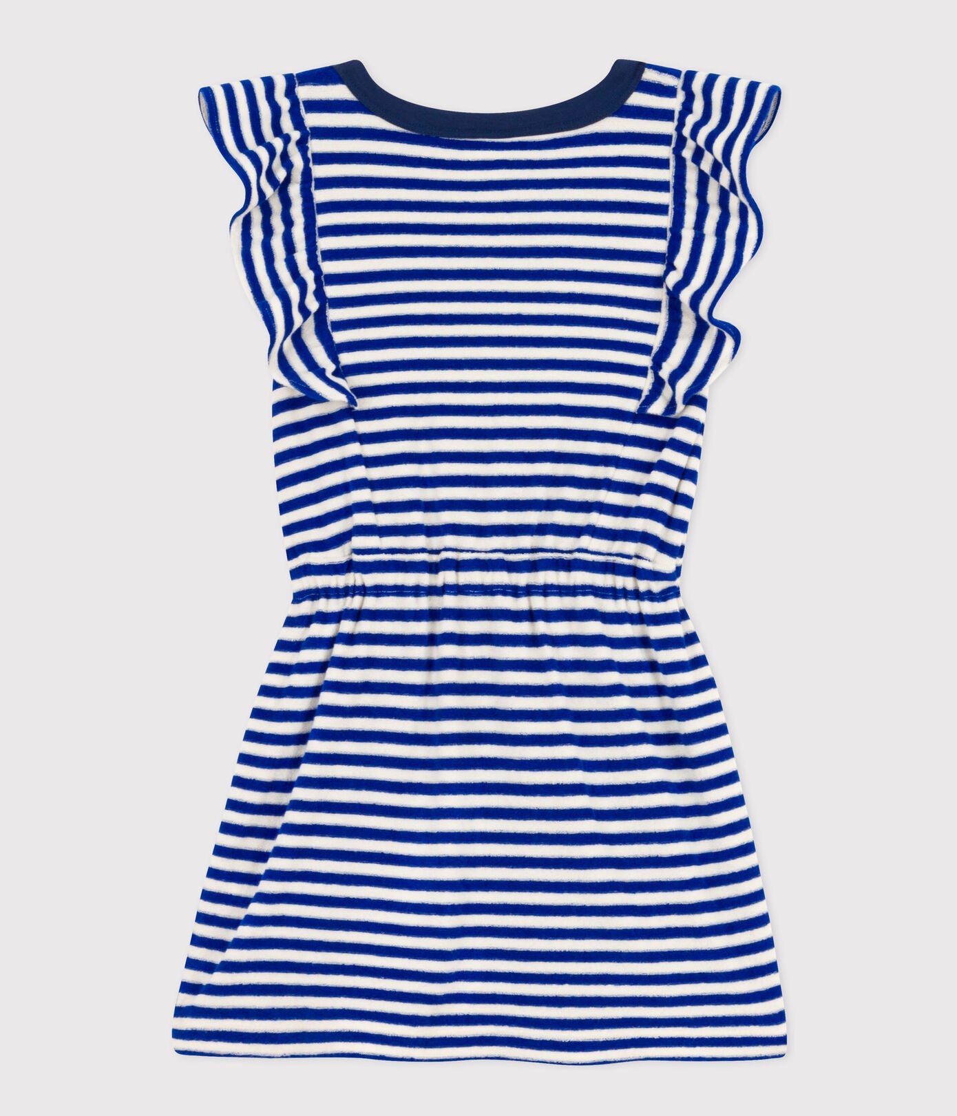 Terry Striped Ruffles Dress - Petit Bateau SP24