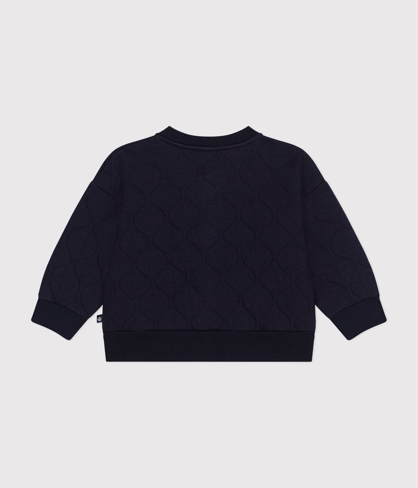 Quilted Navy Snap Cardigan - Petit Bateau SS24
