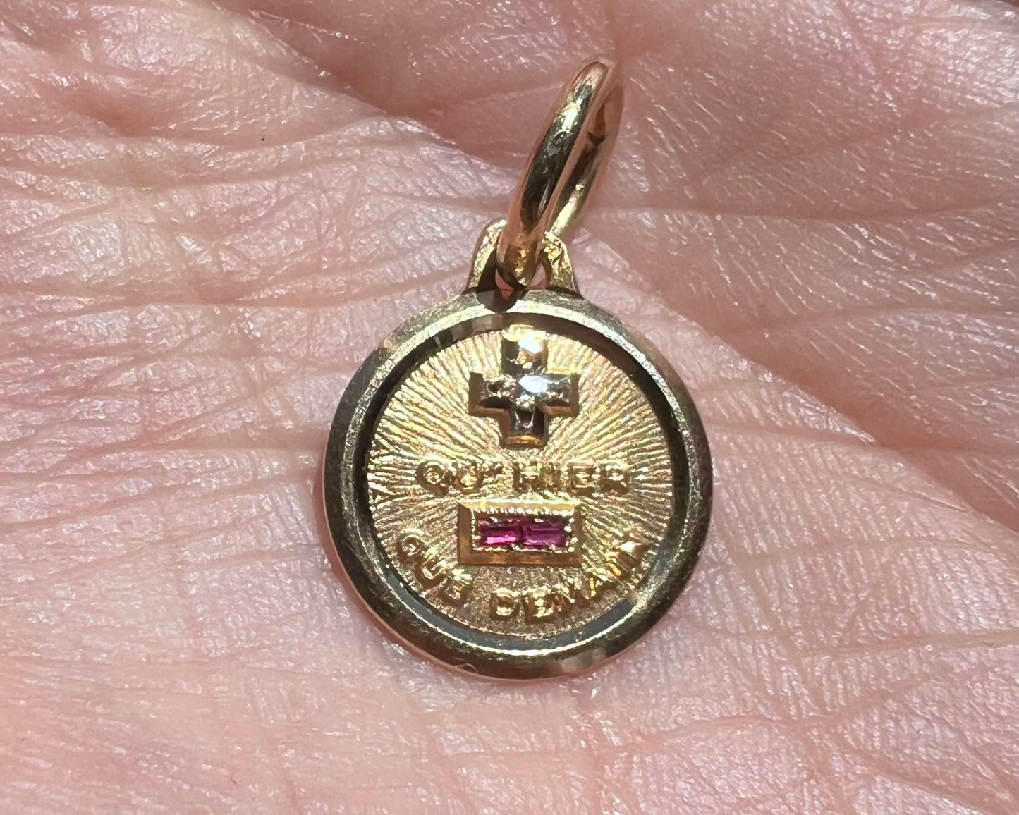 Vintage French 18k Augis Love Token
