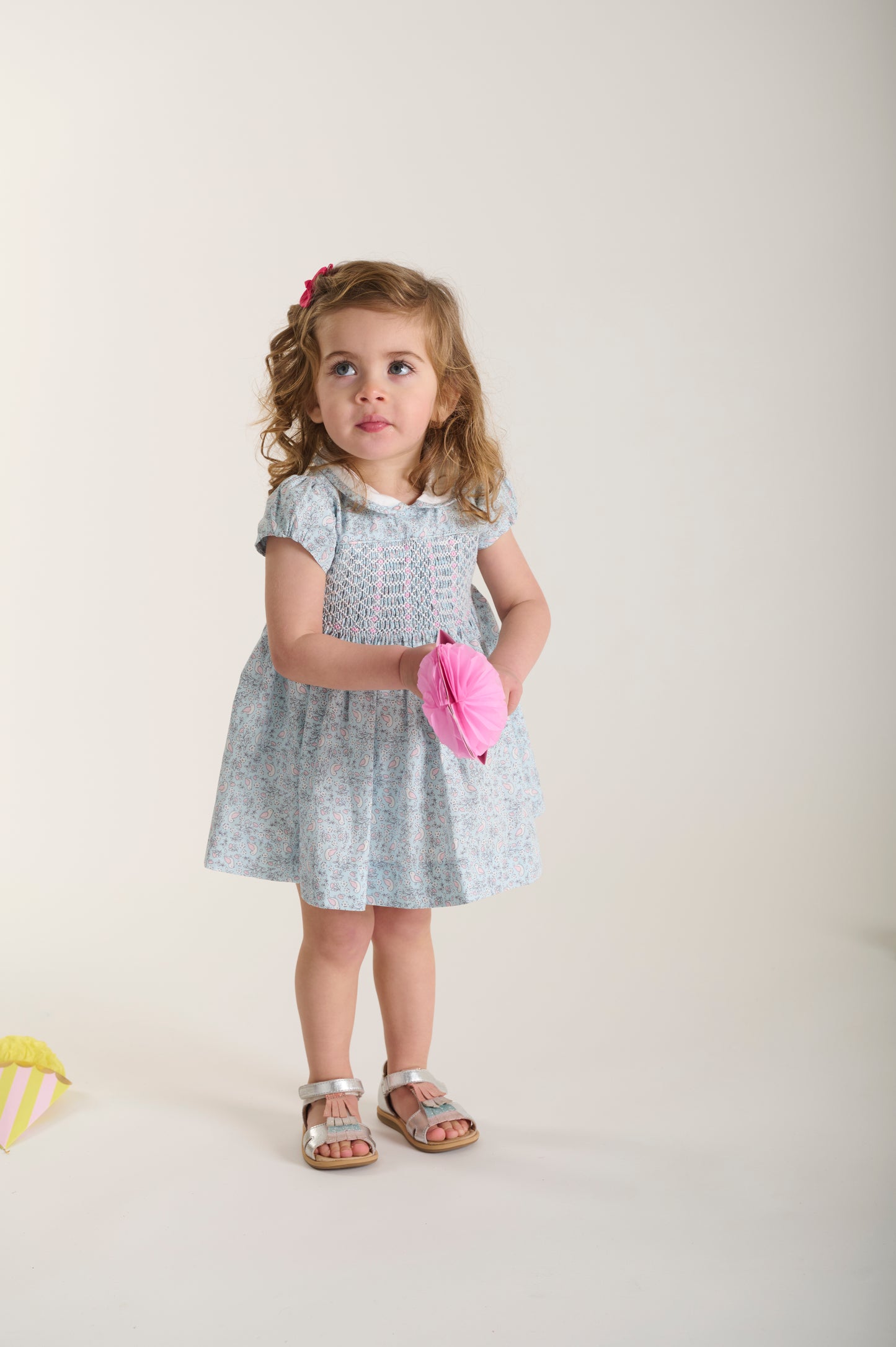 Aderyn SS Blue Smocked Dress - Question Everything Sp26
