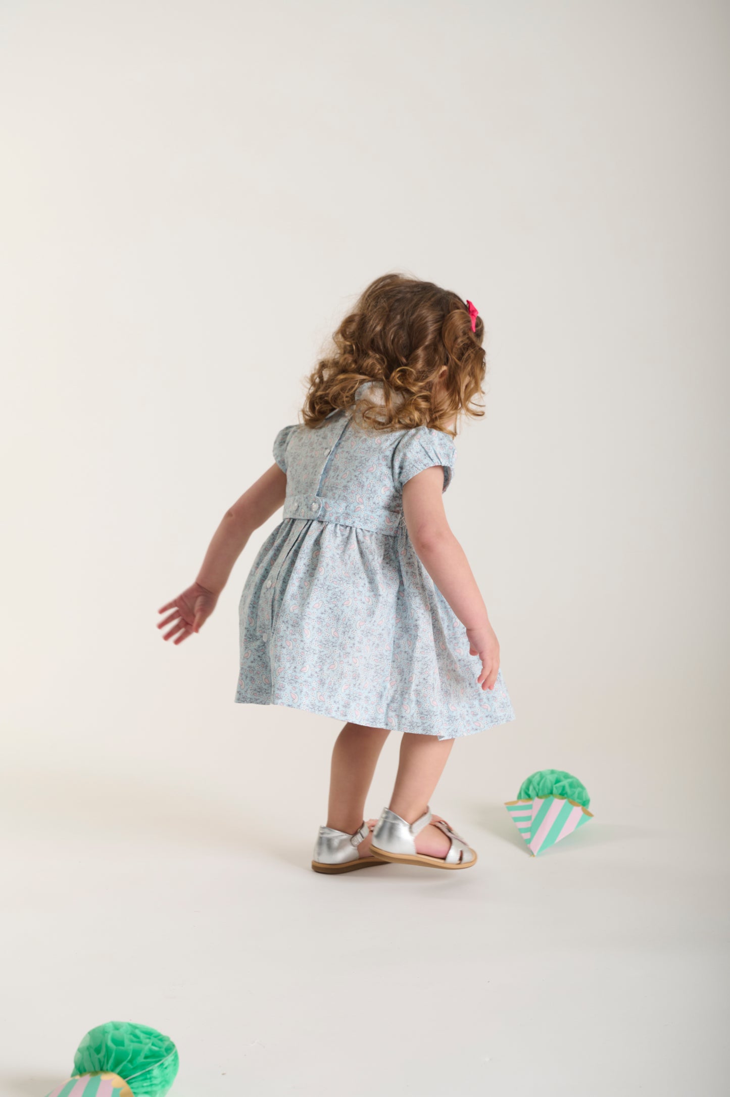 Aderyn SS Blue Smocked Dress - Question Everything Sp26