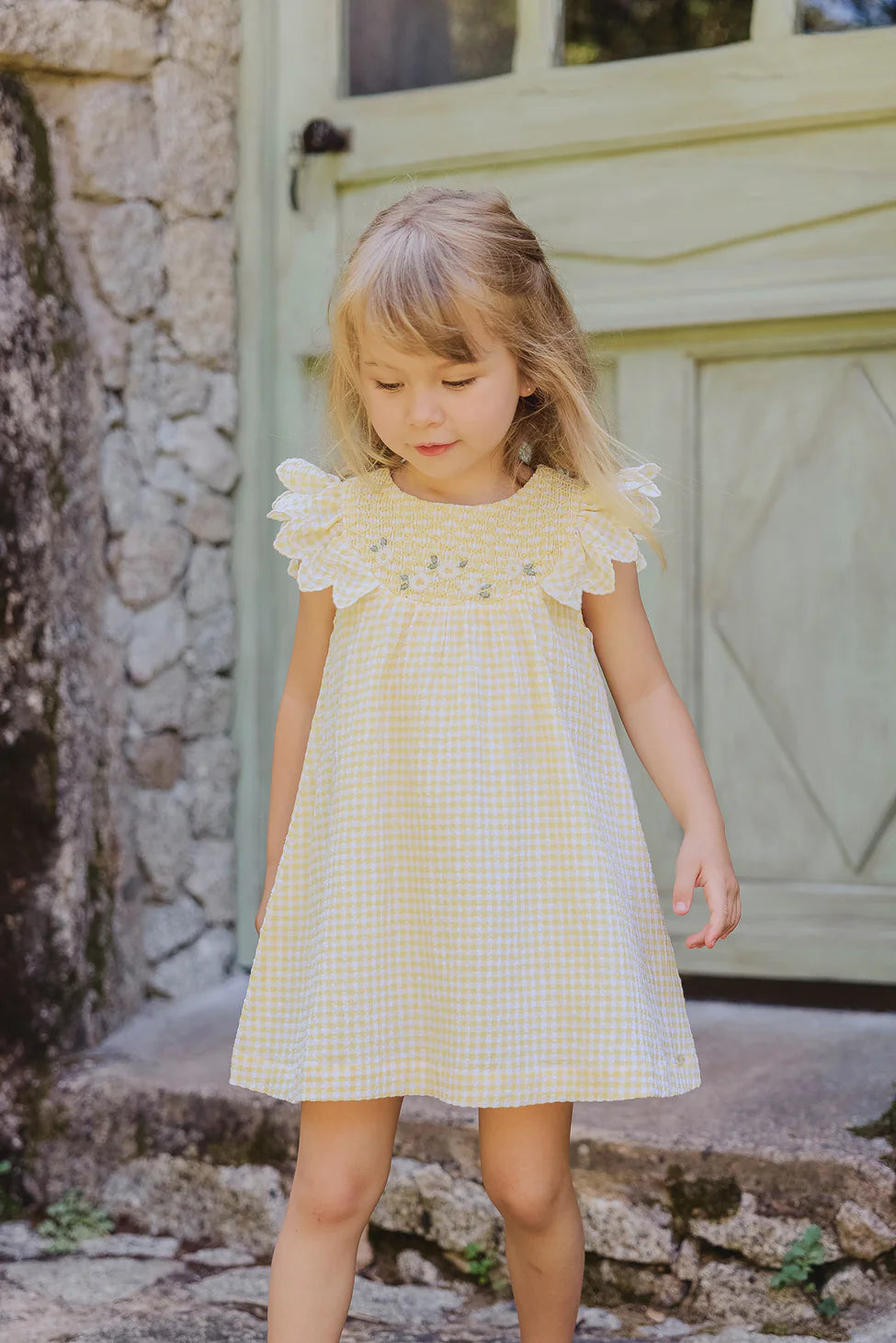 Yellow Gingham SunDress - Tartine et Chocolat SP25