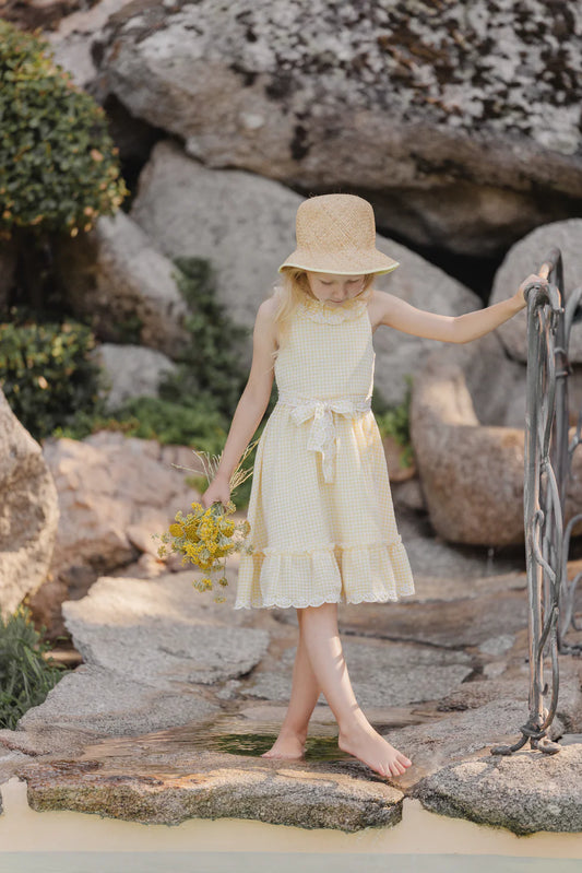 Yellow Gingham SunDress - Tartine et Chocolat SP25