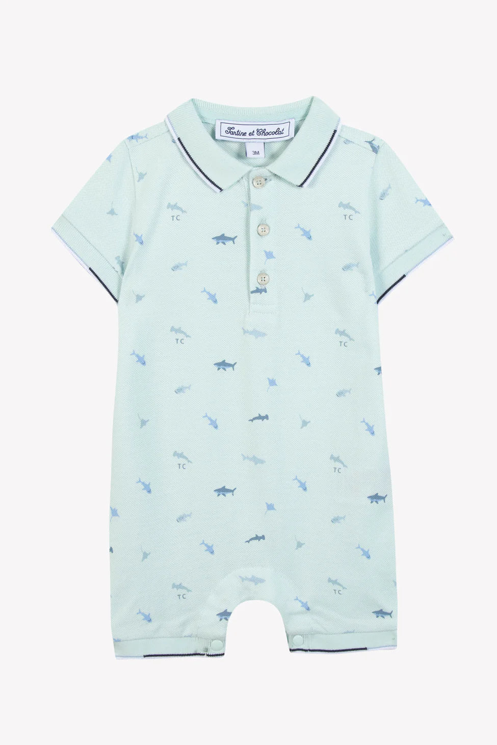 Shark Polo Romper - Tartine et Chocolat SP25