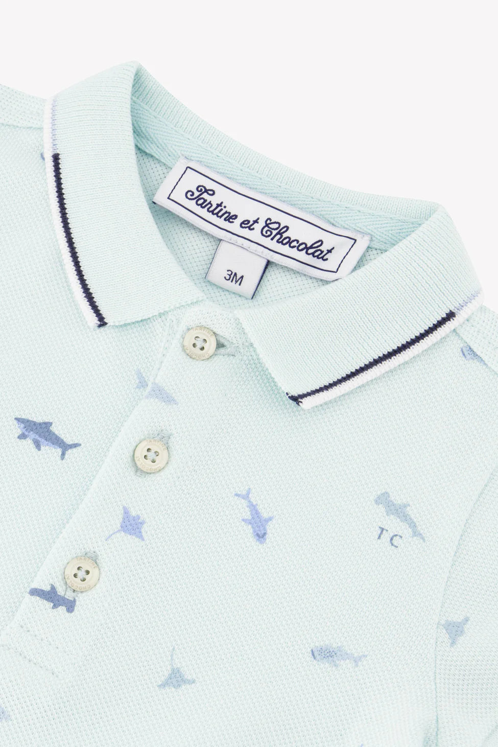 Shark Polo Romper - Tartine et Chocolat SP25