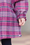 Plum Check Smocked Dress - Tartine et Chocolat FW25