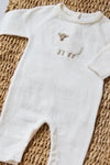 Sheep Embroidered Romper-Tartine et Chocolat FW25