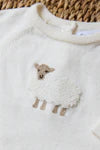 Sheep Embroidered Romper-Tartine et Chocolat FW25