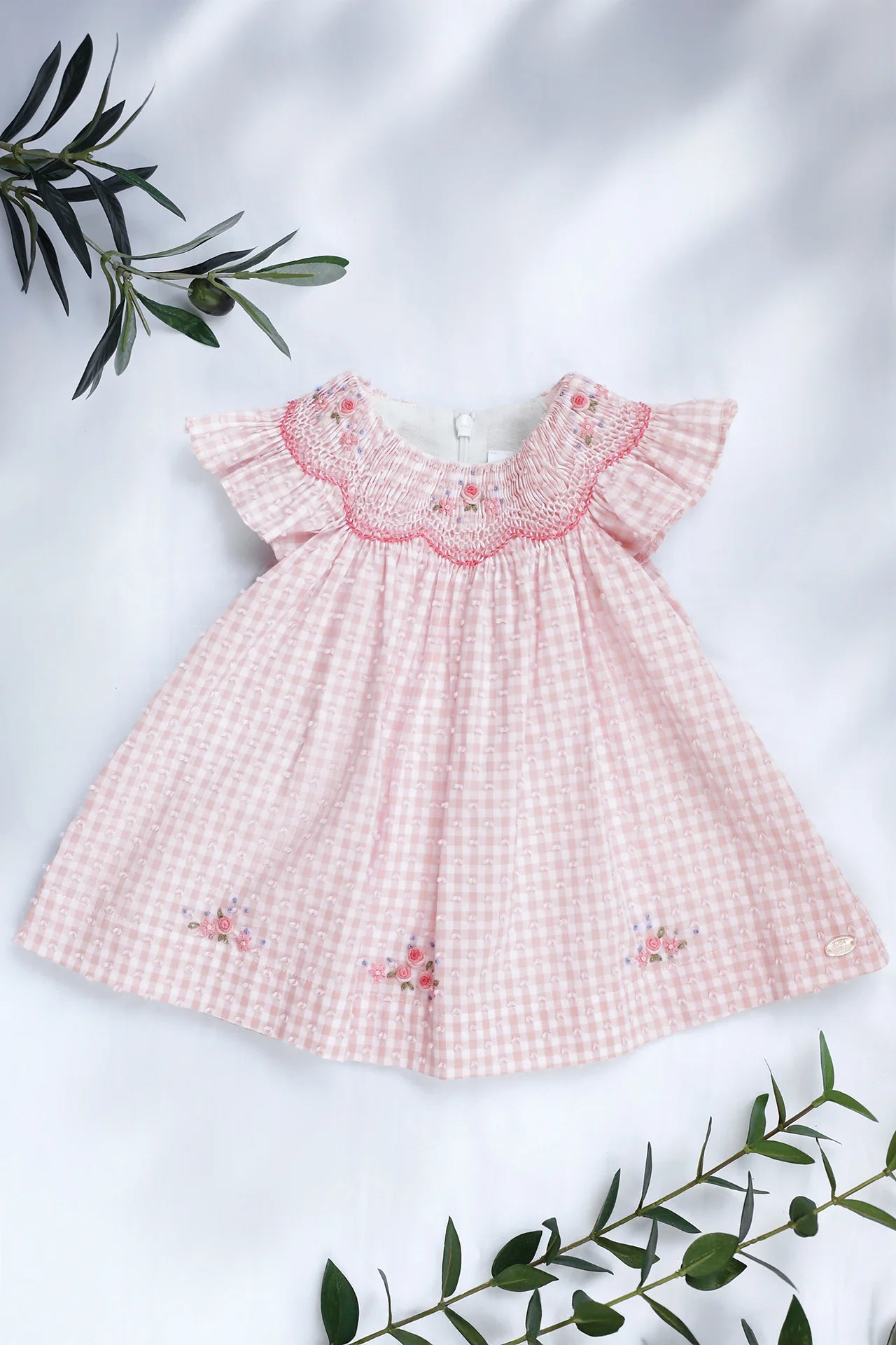 Swiss Dot Checked Dress -Tartine et Chocolat SP26