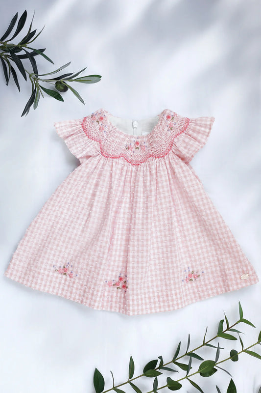 Swiss Dot Checked Dress -Tartine et Chocolat SP26