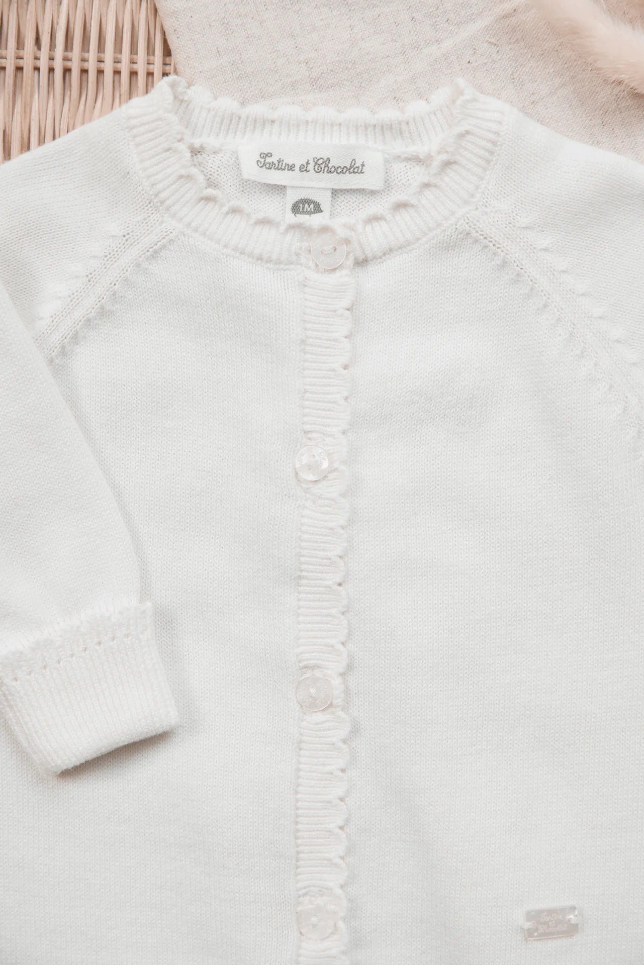 Scalloped Knit Romper-Tartine et Chocolat SP26