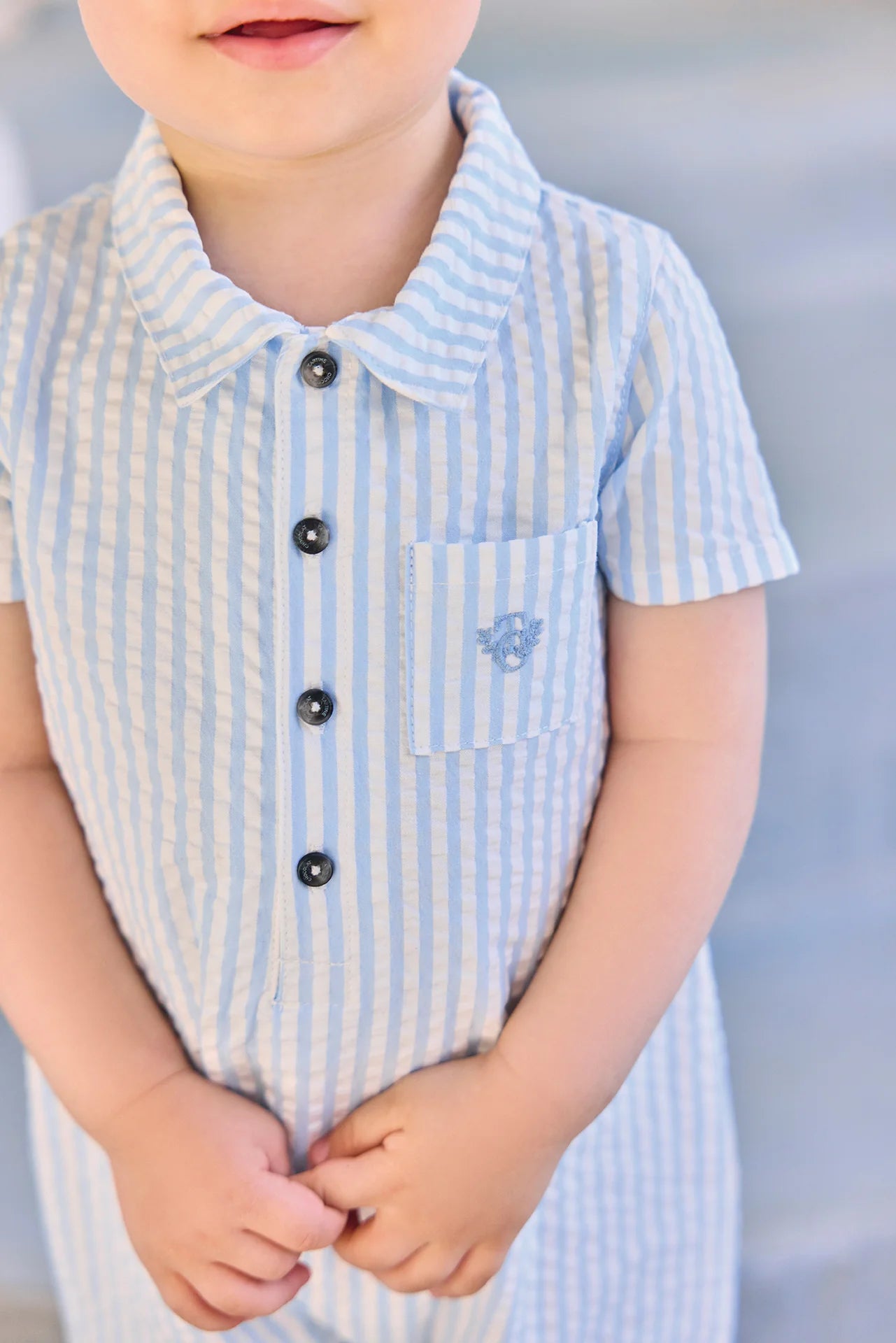 Seersucker Romper-Tartine et Chocolat SP26